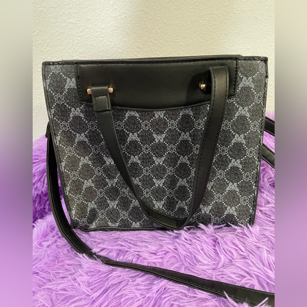 Stylish Black Patterned Women's Bag
